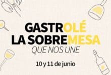 Cartel oficial del evento GastrOlé: La sobremesa que nos une con actividades gastronómicas.